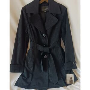 London Fog NWT Women's Black Trench Coat Size Small